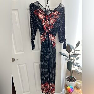 Black high low romper